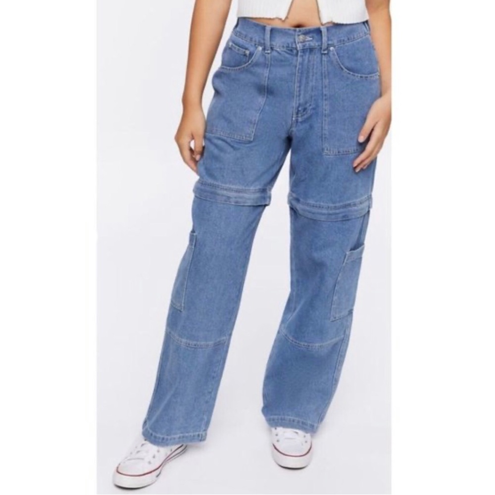 Baggy Cargo Carpenter Jeans Grunge Forever 21 Wide Leg 26